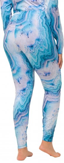 Ulla Popken Marble Ski Leggings Blue - Traperice & Hlače u Velikim Veličinama – Plus Size - 