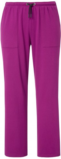Ulla Popken Straight Leg Joggers Purple - Traperice & Hlače u Velikim Veličinama – Plus Size - 