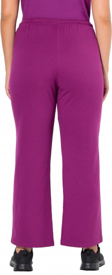 Ulla Popken Straight Leg Joggers Purple - Traperice & Hlače u Velikim Veličinama – Plus Size - 