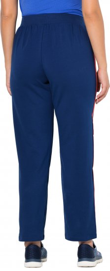 Ulla Popken Side Stripe Joggers Blue - Traperice & Hlače u Velikim Veličinama – Plus Size - 