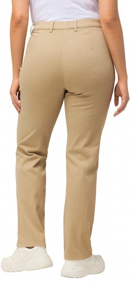 Ulla Popken Mony Tapered Leg Zip Pocket Pants Dark Putty - Traperice & Hlače u Velikim Veličinama – Plus Size - 