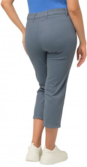 Ulla Popken Cropped Stretch Fit Mony Pants Light Sapphire - Traperice & Hlače u Velikim Veličinama – Plus Size - 