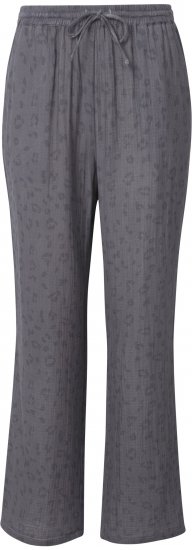 Ulla Popken Muslin Pull On Pants Black - Traperice & Hlače u Velikim Veličinama – Plus Size - 