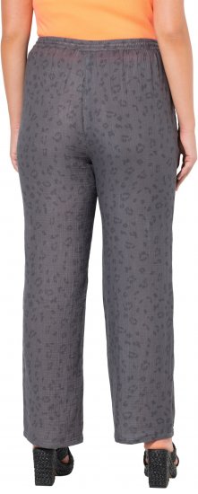 Ulla Popken Muslin Pull On Pants Black - Traperice & Hlače u Velikim Veličinama – Plus Size - 