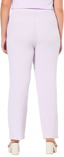 Ulla Popken Muslin Pull On Pants Purple - Traperice & Hlače u Velikim Veličinama – Plus Size - 