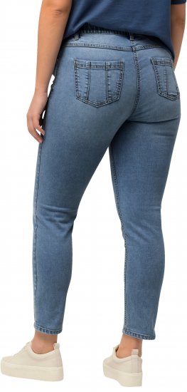 Ulla Popken Rhinestone Detail Stretch Fit Skinny Jeans Blue - Traperice & Hlače u Velikim Veličinama – Plus Size - 