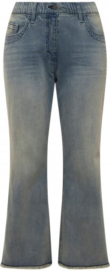 Ulla Popken Fringed Leg Mandy Jeans Blue - Traperice & Hlače u Velikim Veličinama – Plus Size - 