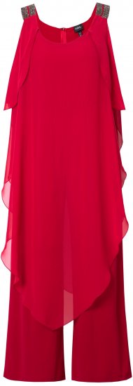 Ulla Popken Layered Chiffon Jumpsuit - Traperice & Hlače u Velikim Veličinama – Plus Size - 