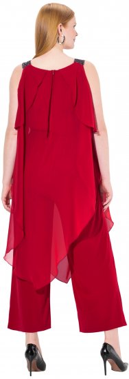 Ulla Popken Layered Chiffon Jumpsuit - Traperice & Hlače u Velikim Veličinama – Plus Size - 