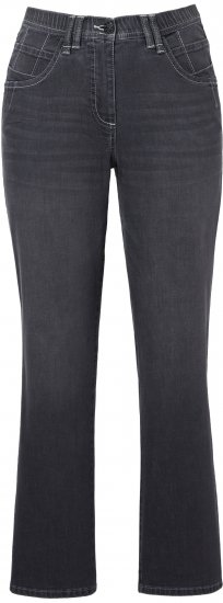 Ulla Popken Wide Leg Mandy Jeans Black - Traperice & Hlače u Velikim Veličinama – Plus Size - 