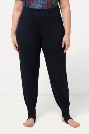 Ulla Popken Stirrup Yoga Pants Navy - Traperice & Hlače u Velikim Veličinama – Plus Size - 