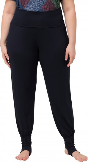 Ulla Popken Stirrup Yoga Pants Navy - Traperice & Hlače u Velikim Veličinama – Plus Size - 