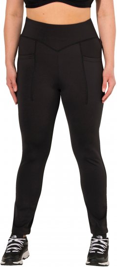 Ulla Popken Straight Leg Quick Drying Leggings Black - Traperice & Hlače u Velikim Veličinama – Plus Size - 