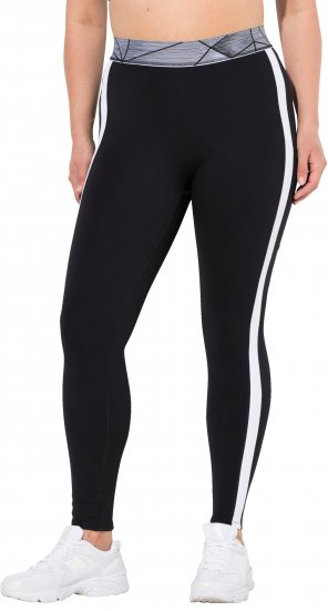Ulla Popken High Waisted Leggings Black - Traperice & Hlače u Velikim Veličinama – Plus Size - 