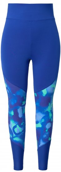 Ulla Popken Quick Dry Abstract Print Leggings Blue - Traperice & Hlače u Velikim Veličinama – Plus Size - 
