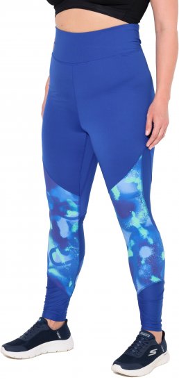 Ulla Popken Quick Dry Abstract Print Leggings Blue - Traperice & Hlače u Velikim Veličinama – Plus Size - 