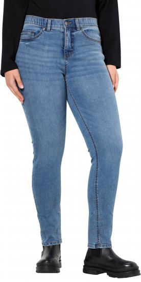 Ulla Popken Stretch Fit Slim Leg Jeans Blue - Traperice & Hlače u Velikim Veličinama – Plus Size - 