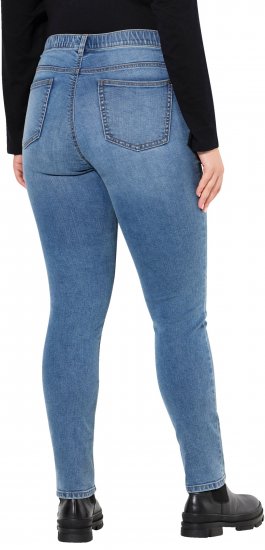 Ulla Popken Stretch Fit Slim Leg Jeans Blue - Traperice & Hlače u Velikim Veličinama – Plus Size - 