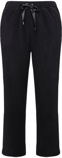 Ulla Popken Fleece Loungewear Pants Black - Traperice & Hlače u Velikim Veličinama – Plus Size - 