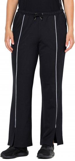 Ulla Popken Tracksuit Pants Black - Traperice & Hlače u Velikim Veličinama – Plus Size - 