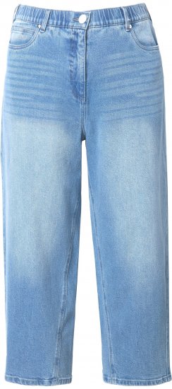 Ulla Popken Tapered Leg Mom Jeans Blue - Traperice & Hlače u Velikim Veličinama – Plus Size - 
