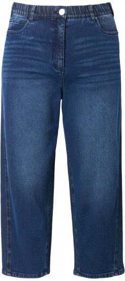 Ulla Popken Tapered Leg Mom Jeans Denim Blue - Traperice & Hlače u Velikim Veličinama – Plus Size - 