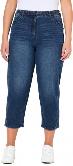 Ulla Popken Tapered Leg Mom Jeans Denim Blue - Traperice & Hlače u Velikim Veličinama – Plus Size - 