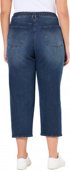 Ulla Popken Tapered Leg Mom Jeans Denim Blue - Traperice & Hlače u Velikim Veličinama – Plus Size - 