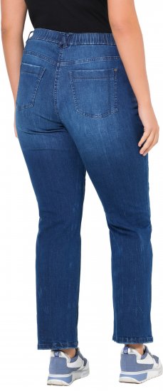 Ulla Popken Mandy Straight Leg Comfort Waist Jeans Blue Denim - Traperice & Hlače u Velikim Veličinama – Plus Size - 