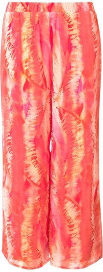 Ulla Popken Feather Batik Print Layered Chiffon Pants - Traperice & Hlače u Velikim Veličinama – Plus Size - 