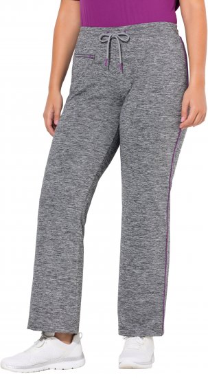 Ulla Popken Quick Drying Jogging Pants Grey - Traperice & Hlače u Velikim Veličinama – Plus Size - 