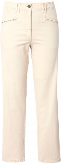 Ulla Popken Tapered Leg Mony Pants Dark Putty - Traperice & Hlače u Velikim Veličinama – Plus Size - 