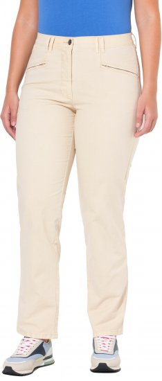 Ulla Popken Tapered Leg Mony Pants Dark Putty - Traperice & Hlače u Velikim Veličinama – Plus Size - 