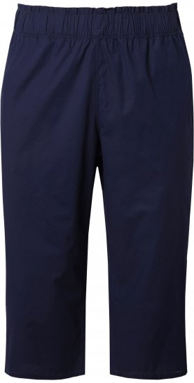Ulla Popken Stretch Fit Paper Bag Culottes Navy - Traperice & Hlače u Velikim Veličinama – Plus Size - 
