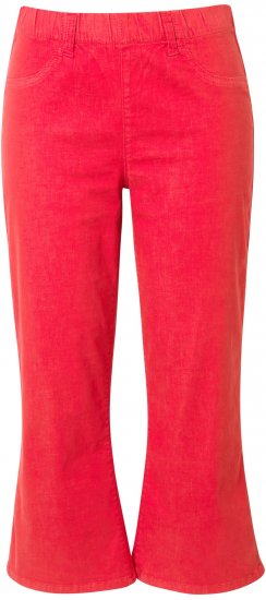 Ulla Popken Wide Leg Twill Mary Fit Culottes Neon Red - Traperice & Hlače u Velikim Veličinama – Plus Size - Traperice i hlače, EU 42-70