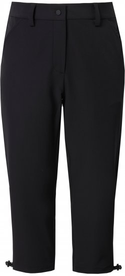 Ulla Popken Ultra Light Triple Function Cropped Softshell Pants Black - Traperice & Hlače u Velikim Veličinama – Plus Size - 