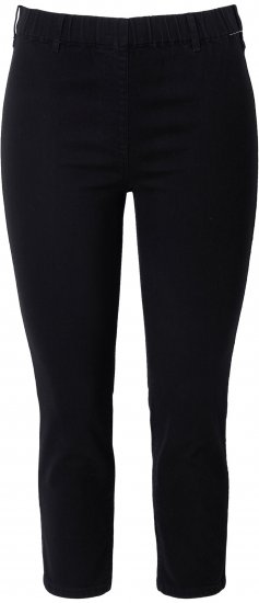 Ulla Popken Cropped Jeggings Black - Traperice & Hlače u Velikim Veličinama – Plus Size - 