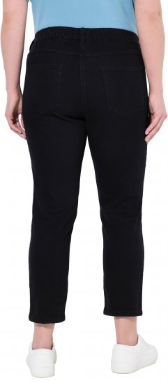 Ulla Popken Cropped Jeggings Black - Traperice & Hlače u Velikim Veličinama – Plus Size - 