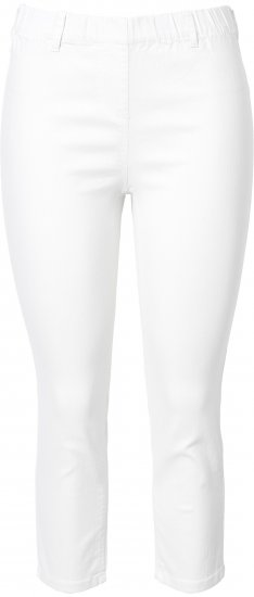 Ulla Popken Cropped Jeggings Snow White - Traperice & Hlače u Velikim Veličinama – Plus Size - 