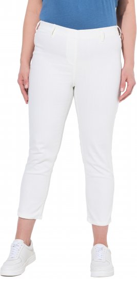 Ulla Popken Cropped Jeggings Snow White - Traperice & Hlače u Velikim Veličinama – Plus Size - 
