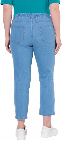Ulla Popken Cropped Jeggings Light Blue Denim - Traperice & Hlače u Velikim Veličinama – Plus Size - 