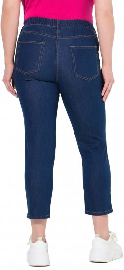 Ulla Popken Cropped Jeggings Blue Denim - Traperice & Hlače u Velikim Veličinama – Plus Size - 