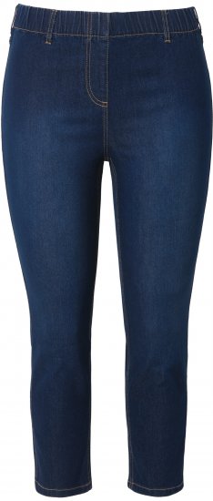 Ulla Popken Cropped Jeggings Denim Blue - Traperice & Hlače u Velikim Veličinama – Plus Size - 