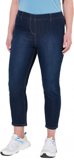 Ulla Popken Cropped Jeggings Denim Blue - Traperice & Hlače u Velikim Veličinama – Plus Size - 