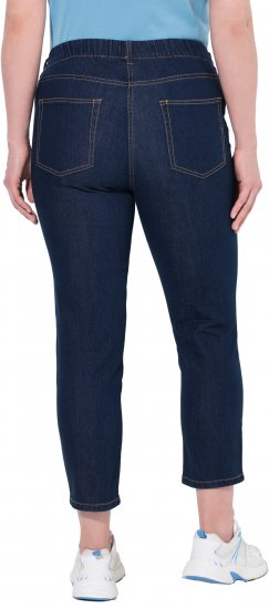 Ulla Popken Cropped Jeggings Denim Blue - Traperice & Hlače u Velikim Veličinama – Plus Size - 