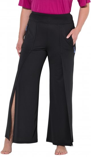 Ulla Popken Split Leg Uv Protective Pants Black - Traperice & Hlače u Velikim Veličinama – Plus Size - 