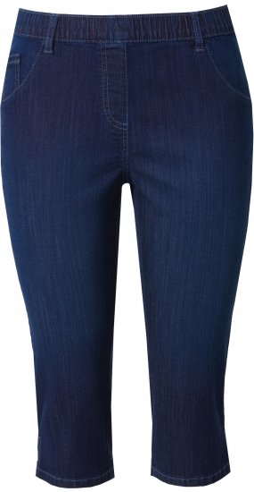 Ulla Popken Denim Elastic Waist Capres Blue - Traperice & Hlače u Velikim Veličinama – Plus Size - 
