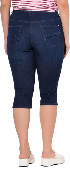 Ulla Popken Denim Elastic Waist Capres Blue - Traperice & Hlače u Velikim Veličinama – Plus Size - 