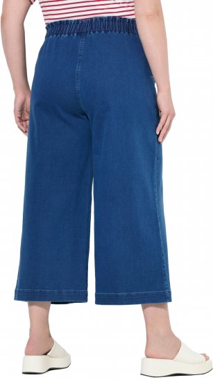Ulla Popken Denim Culottes Blue - Traperice & Hlače u Velikim Veličinama – Plus Size - 
