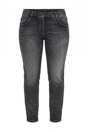 Ulla Popken Vintage Wash Jeggings Black - Tajice - Tajice u velikim veličinama